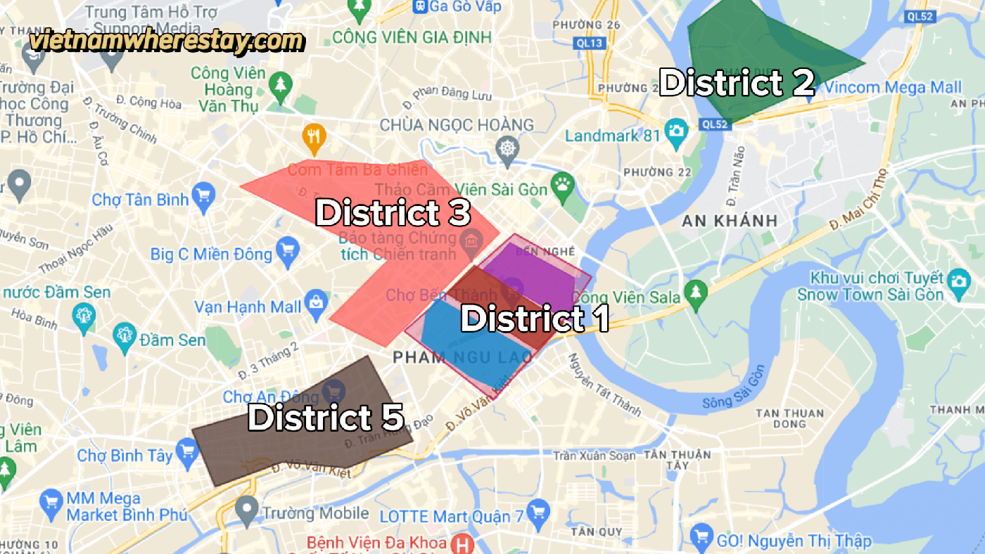 Best areas to stay in Saigon