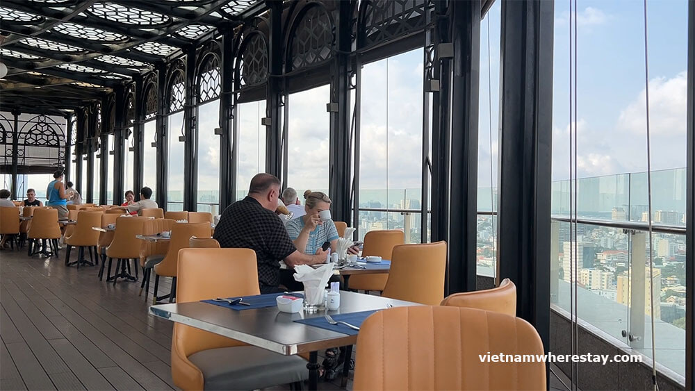 beautiful breakfast area in La Vela Saigon
