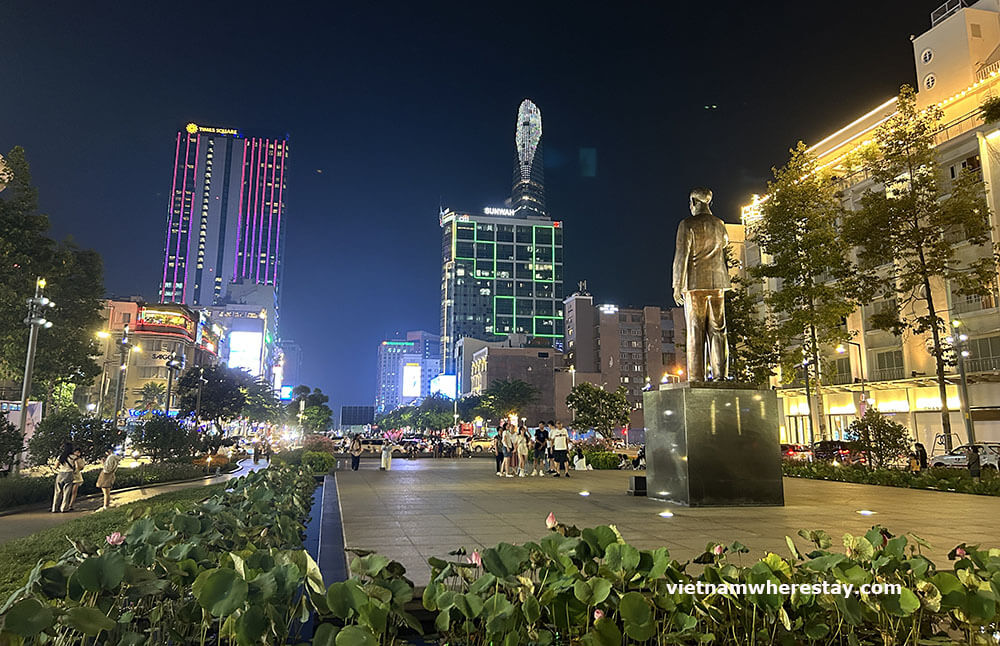 Nguyen Hue Walking Street at night