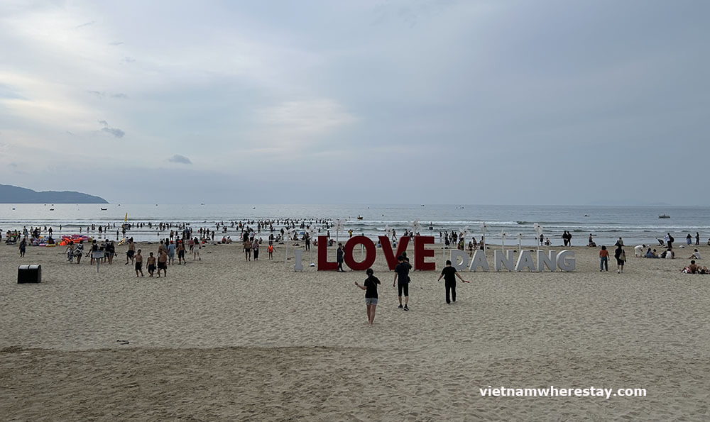 Busy part of My Khe Beach