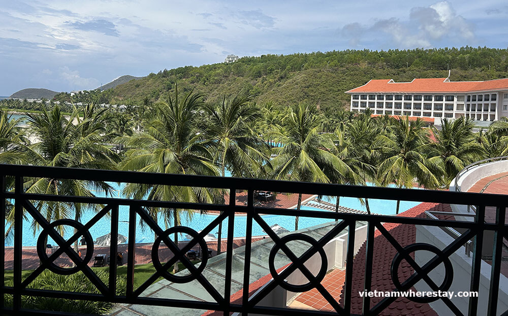 My room at Vinpearl has garden and pool view