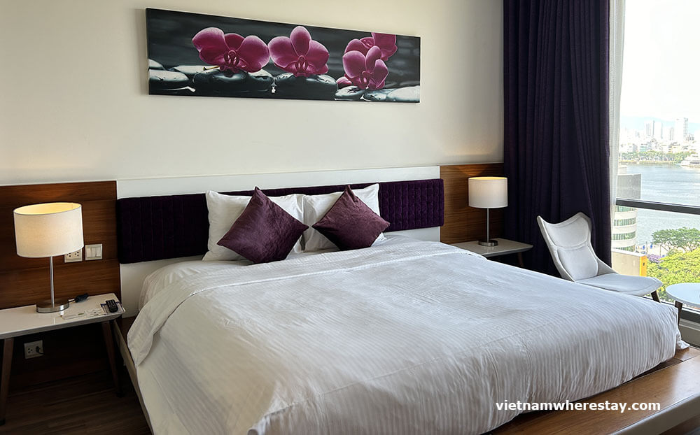 My bed at Vanda Hotel