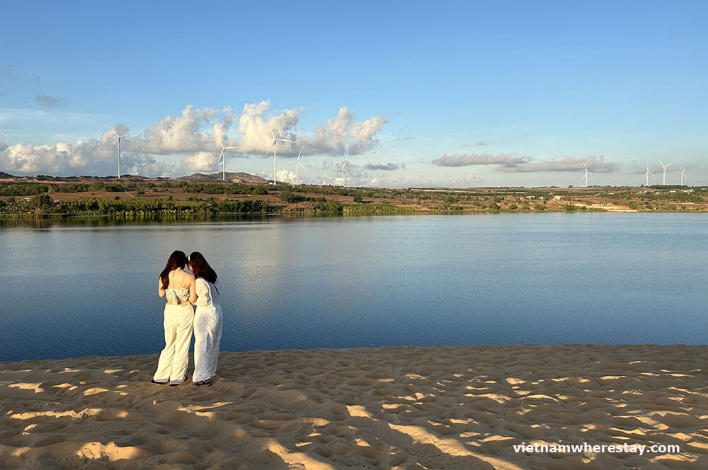 Peaceful lake at the sand dunes