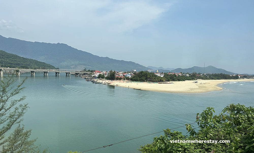 Lang Co Beach view from train