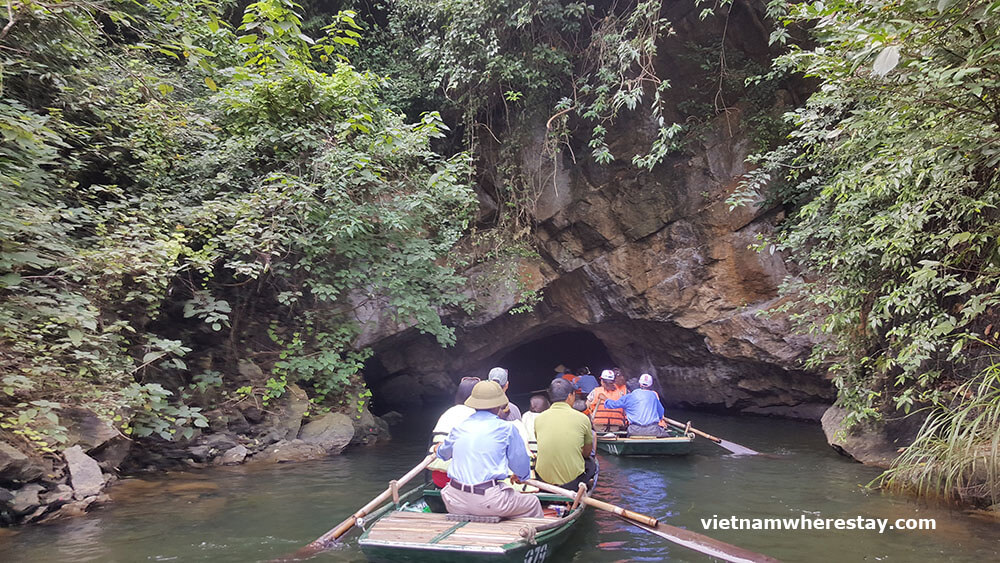 Boat ride through a cave