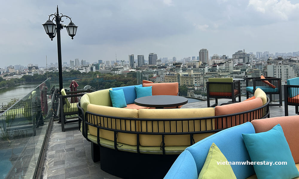 The rooftop of Rex Hotel Hanoi
