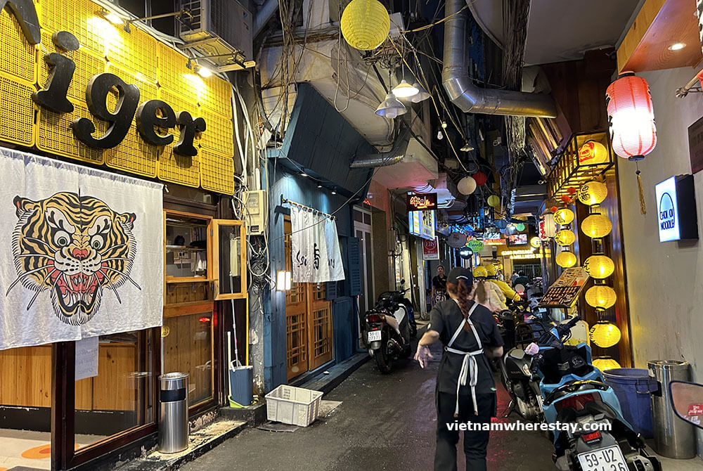 Nightlife area in Japan Town of HCMC