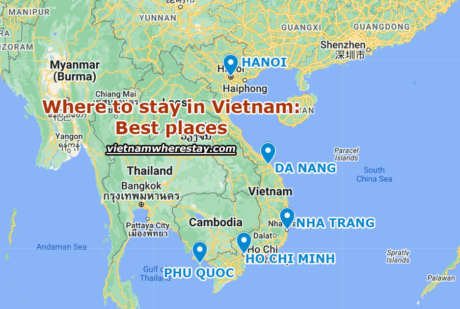 Where to stay in Vietnam Best places map