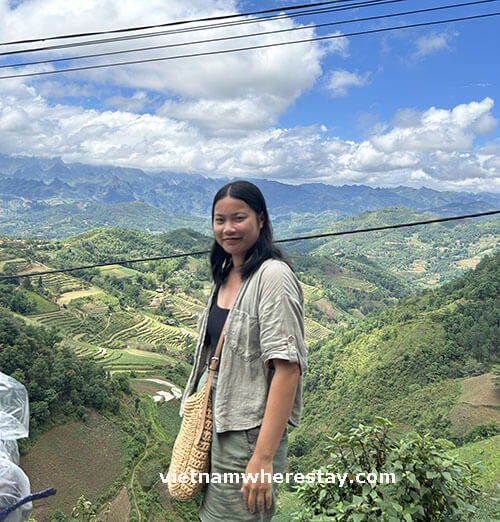 Another rice terrace and me in Mau Long
