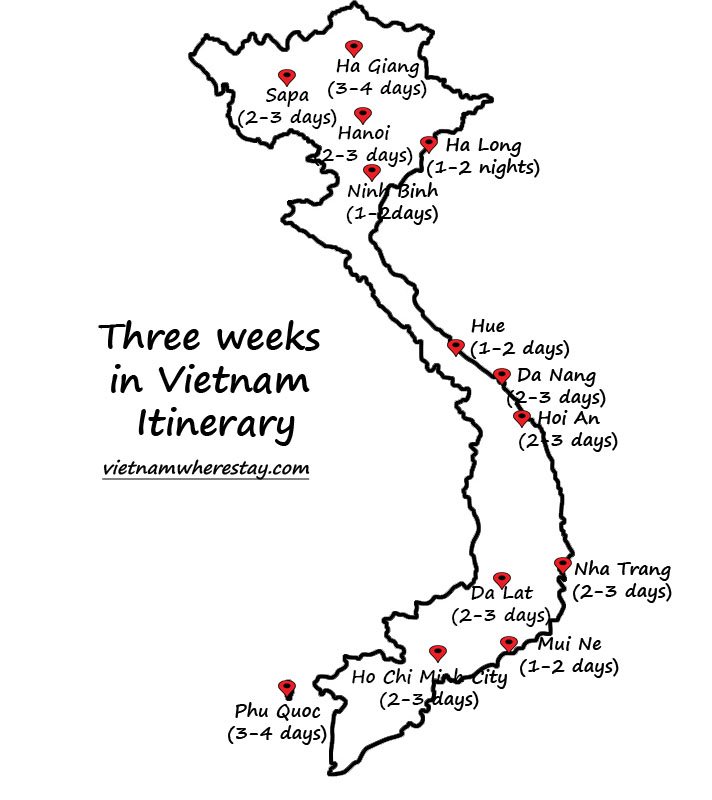Three Weeks in Vietnam Itinerary South to North