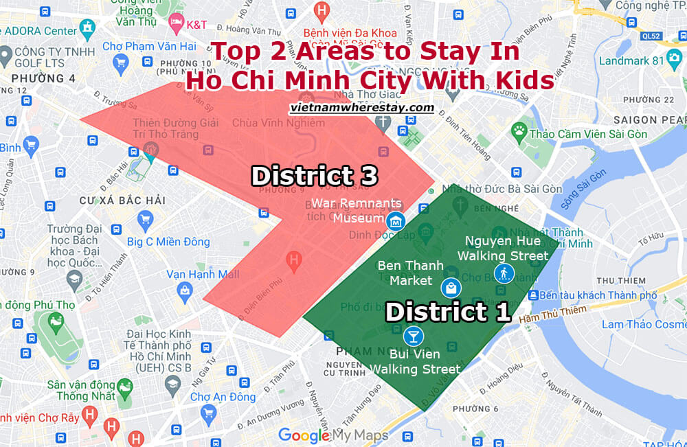 2 top areas in Ho Chi Minh City with kids
