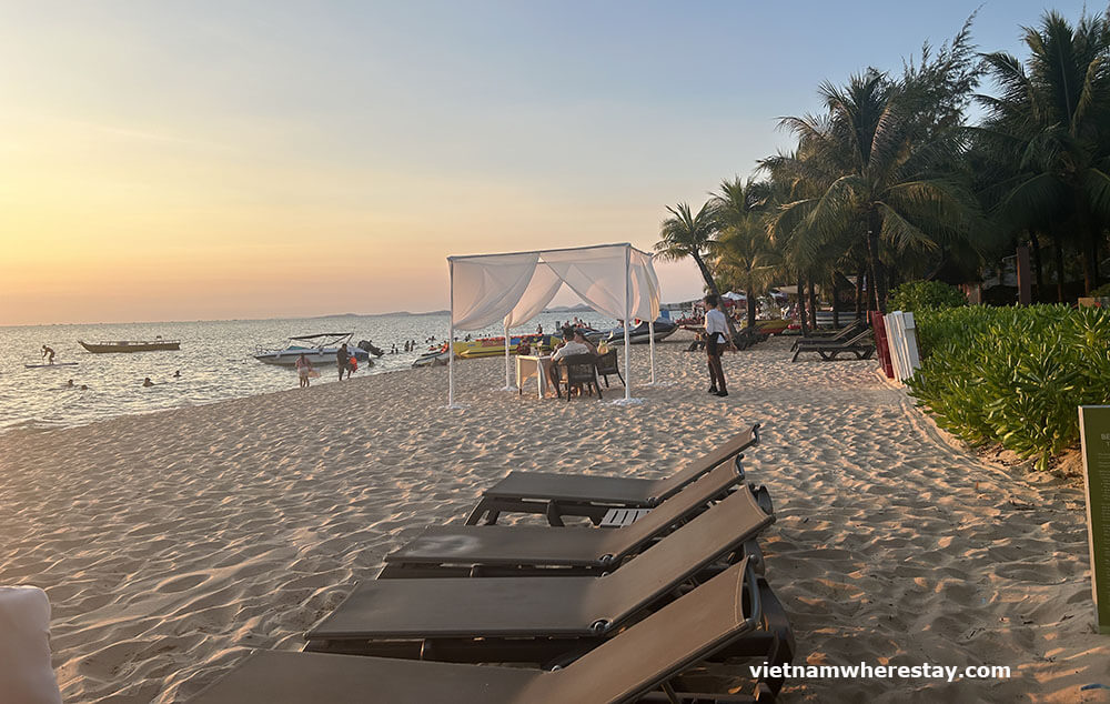 Dusit beach area at sun set