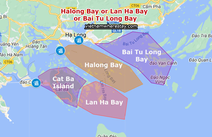 Halong Bay or Lan Ha Bay or Bai Tu Long Bay