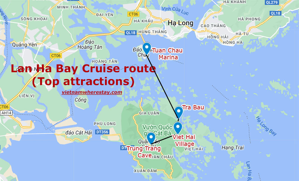 Lan Ha Bay Route