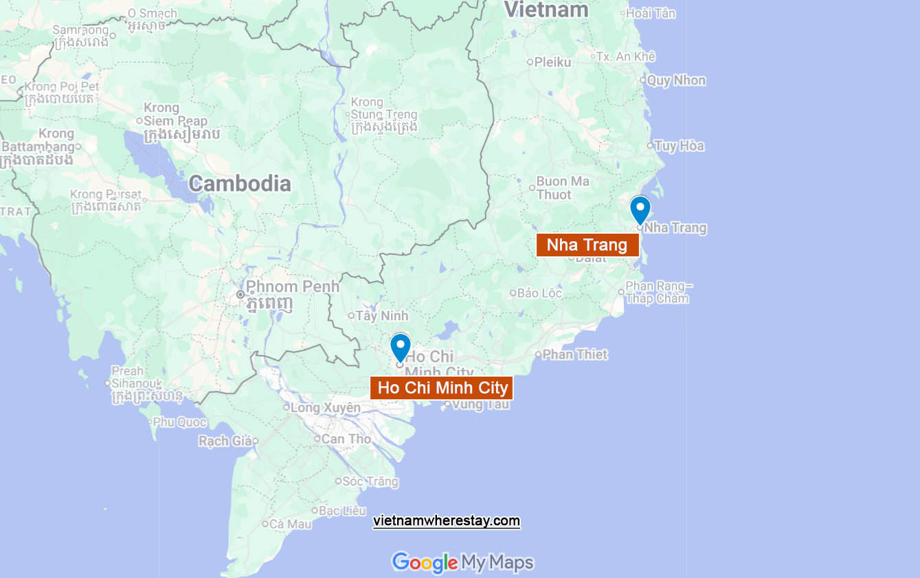 Ho Chi Minh City and Nha Trang Location on map