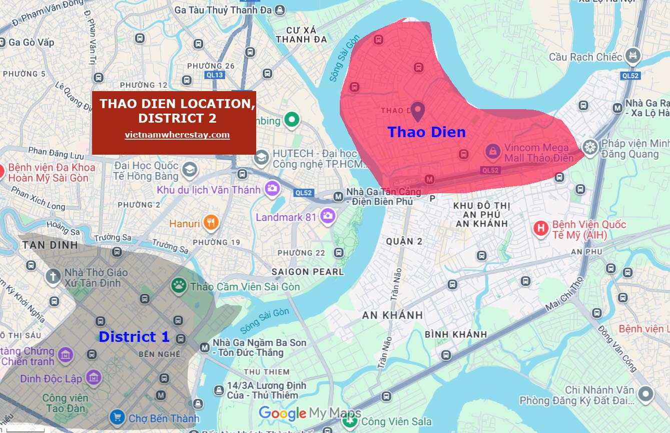 Thao Dien location on map