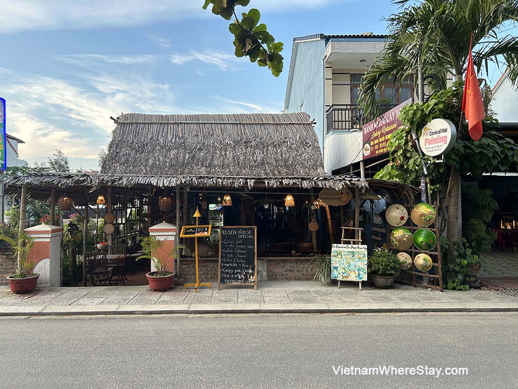 Restaurant along main street An Bang Beach