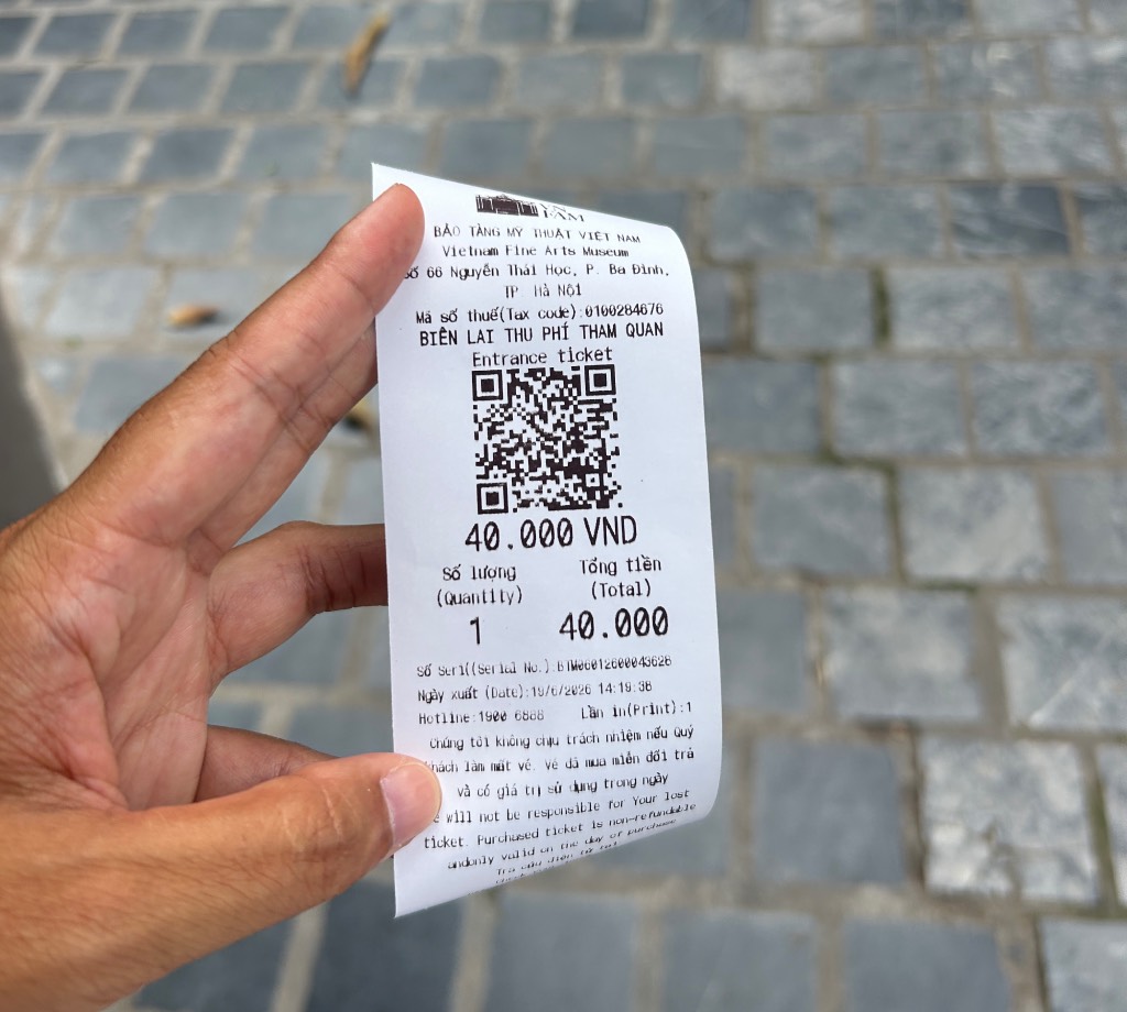 ticket to Vietnam National Fine Arts Museum