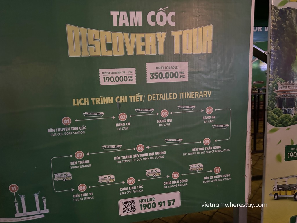 Tam Coc Boat Combo Route