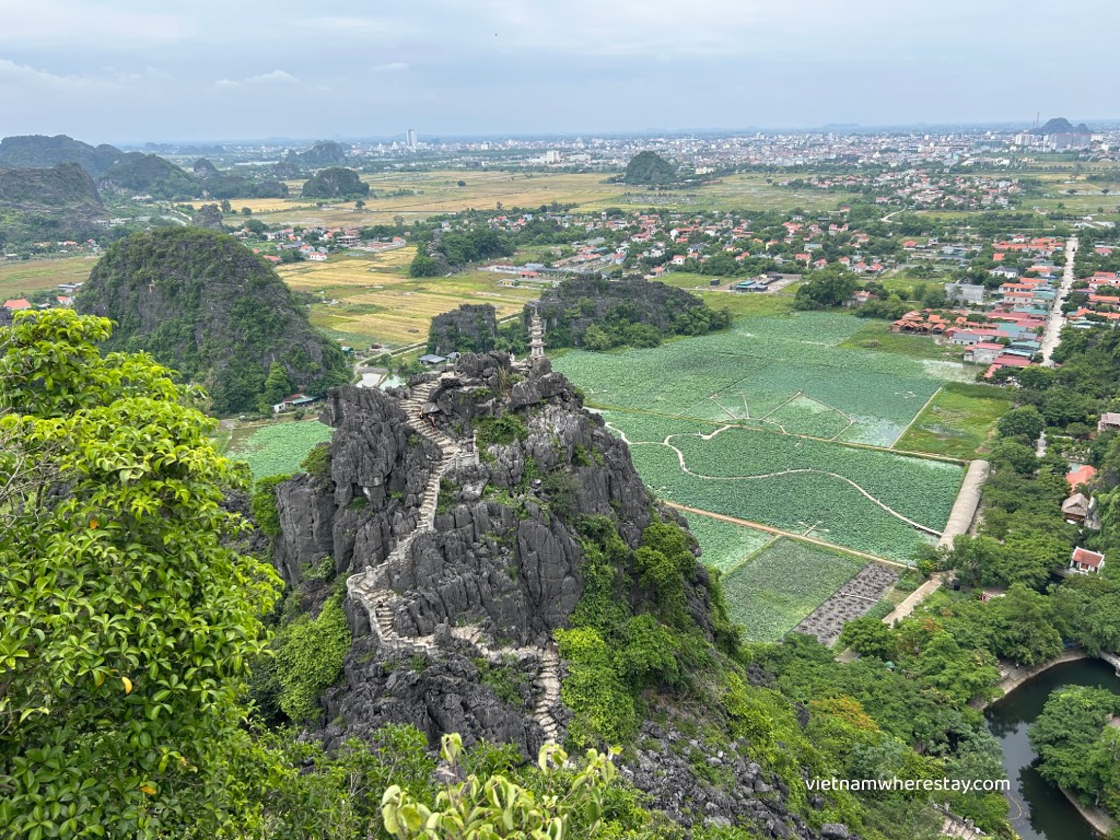 View to the Small temple and lotus pond fro 2nd Viewpoint