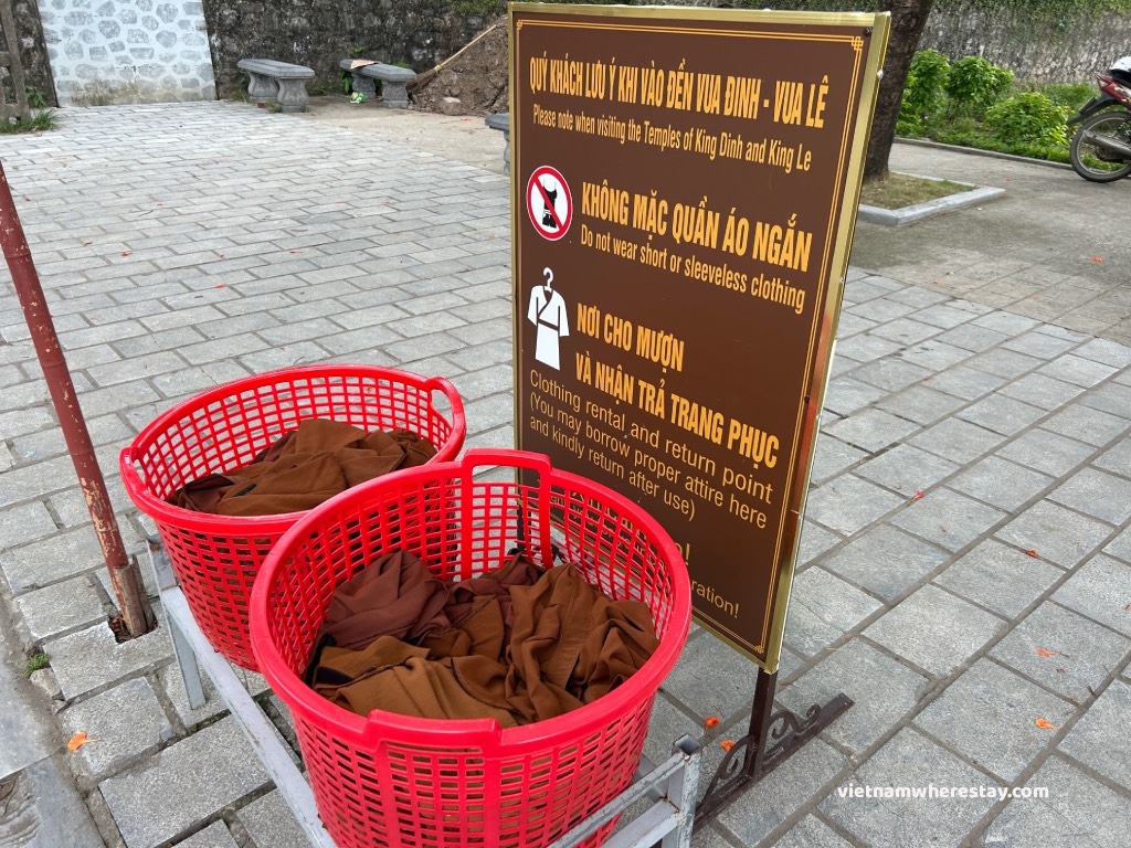 Clothes for borrow at Ancient capital of Hoa Lu