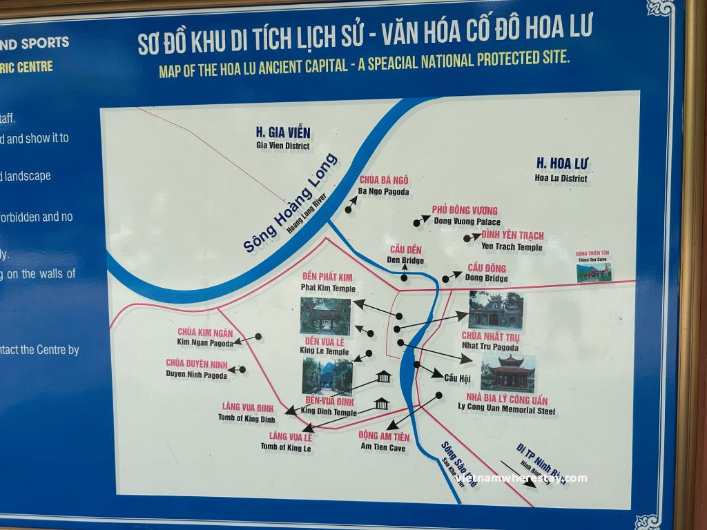 Map of Hoa Lu Ancient Capital