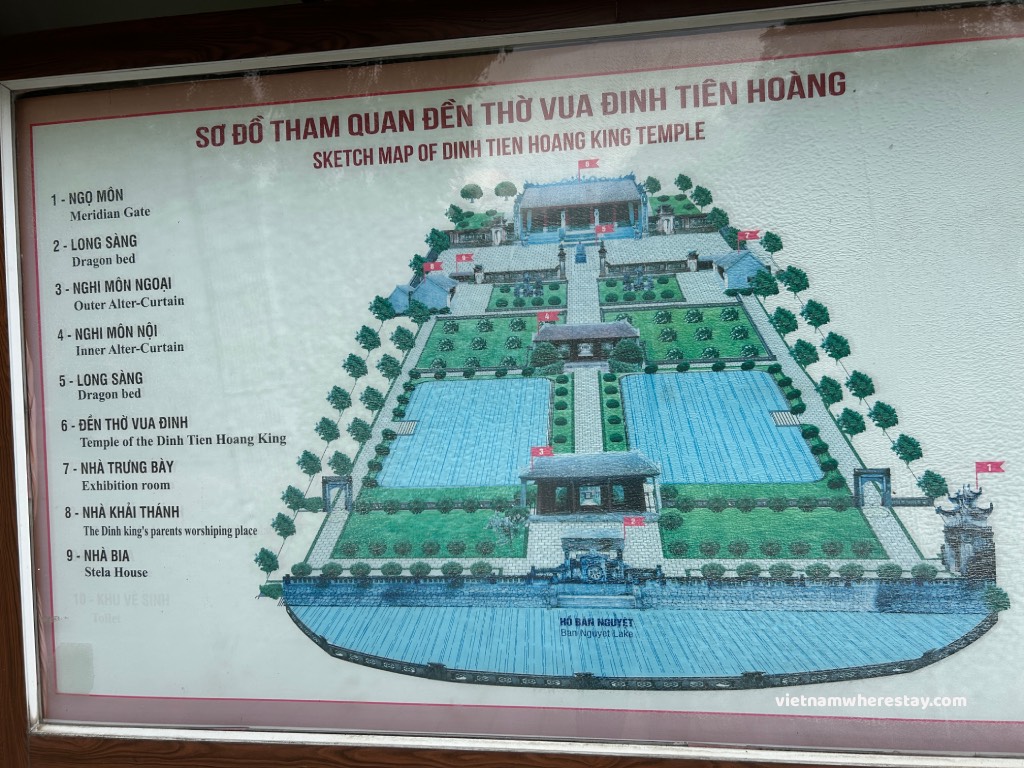 Map of King Dinh Tien Hoang Temple